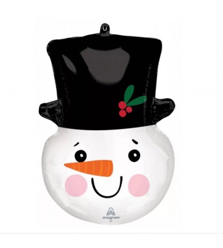 BALÃO METALIZADO FACE BONECO DE NEVE